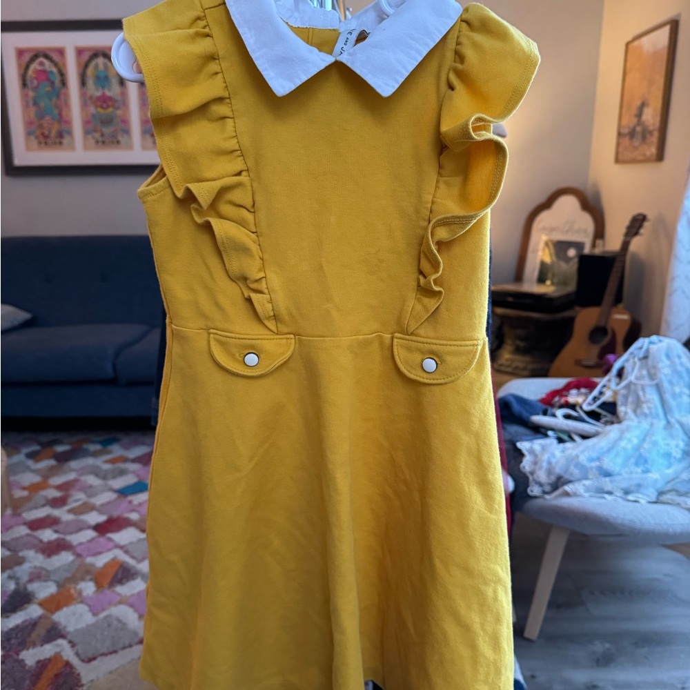 Adorable Janie & Jack yellow ponte dress